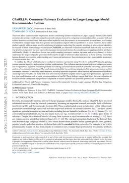 CFaiRLLM: Consumer Fairness Evaluation in Large-Language Model Recommender System