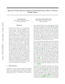 Spectral Clustering of Categorical and Mixed-type Data via Extra Graph
  Nodes