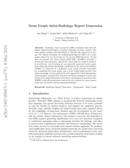 Scene Graph Aided Radiology Report Generation