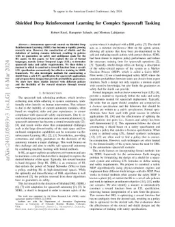 Shielded Deep Reinforcement Learning for Complex Spacecraft Tasking