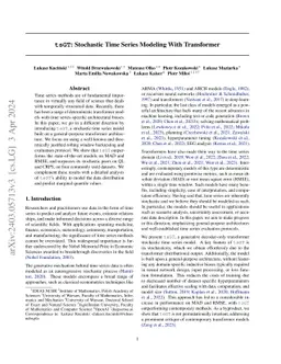 tsGT: Stochastic Time Series Modeling With Transformer