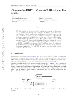 Conservative DDPG -- Pessimistic RL without Ensemble