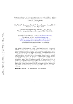 Automating Catheterization Labs with Real-Time Perception