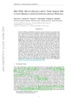 MG-TSD: Multi-Granularity Time Series Diffusion Models with Guided
  Learning Process