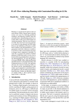 FLAP: Flow-Adhering Planning with Constrained Decoding in LLMs