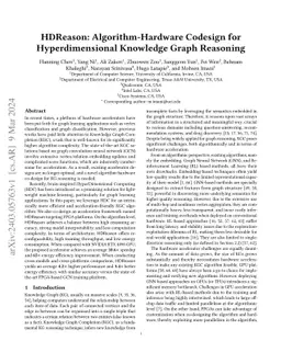 HDReason: Algorithm-Hardware Codesign for Hyperdimensional Knowledge
  Graph Reasoning