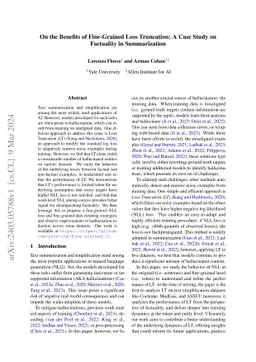 On the Benefits of Fine-Grained Loss Truncation: A Case Study on
  Factuality in Summarization