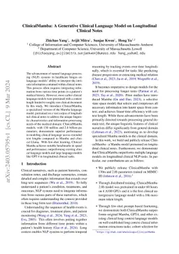 ClinicalMamba: A Generative Clinical Language Model on Longitudinal
  Clinical Notes