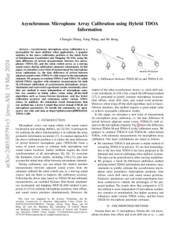 Asynchronous Microphone Array Calibration using Hybrid TDOA Information