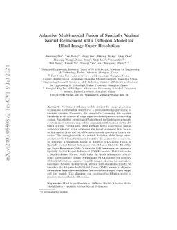 Adaptive Multi-modal Fusion of Spatially Variant Kernel Refinement with
  Diffusion Model for Blind Image Super-Resolution
