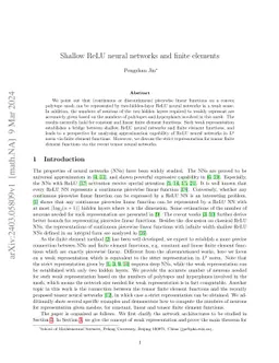 Two-hidden-layer ReLU neural networks and finite elements