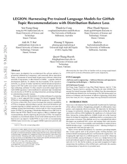 LEGION: Harnessing Pre-trained Language Models for GitHub Topic
  Recommendations with Distribution-Balance Loss