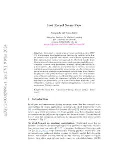 Fast Kernel Scene Flow