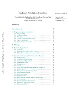 MaiBaam Annotation Guidelines