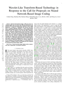 Wavelet-Like Transform-Based Technology in Response to the Call for
  Proposals on Neural Network-Based Image Coding