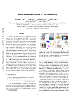 Robust Emotion Recognition in Context Debiasing