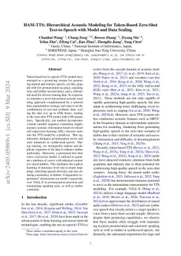 HAM-TTS: Hierarchical Acoustic Modeling for Token-Based Zero-Shot
  Text-to-Speech with Model and Data Scaling
