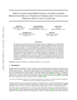 Are Classification Robustness and Explanation Robustness Really Strongly
  Correlated? An Analysis Through Input Loss Landscape