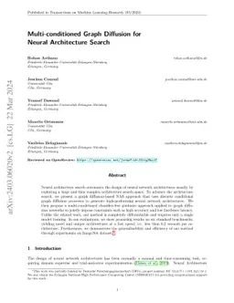 Multi-conditioned Graph Diffusion for Neural Architecture Search