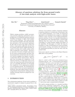 Absence of spurious solutions far from ground truth: A low-rank analysis
  with high-order losses