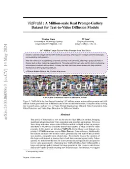 VidProM: A Million-scale Real Prompt-Gallery Dataset for Text-to-Video
  Diffusion Models