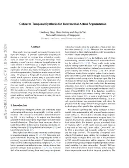 Coherent Temporal Synthesis for Incremental Action Segmentation