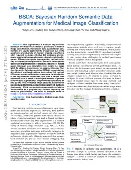 BSDA: Bayesian Random Semantic Data Augmentation for Medical Image
  Classification