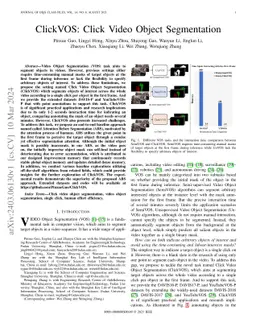 ClickVOS: Click Video Object Segmentation