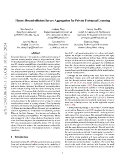Fluent: Round-efficient Secure Aggregation for Private Federated
  Learning