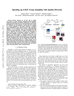 Speeding up 6-DoF Grasp Sampling with Quality-Diversity