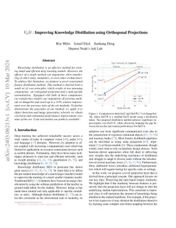 $V_kD:$ Improving Knowledge Distillation using Orthogonal Projections