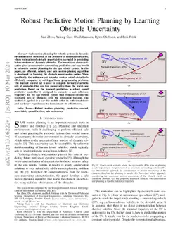 Robust Predictive Motion Planning by Learning Obstacle Uncertainty