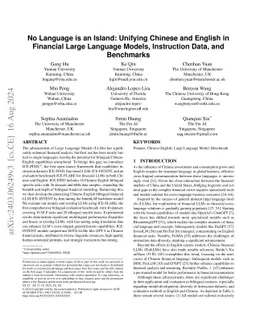 No Language is an Island: Unifying Chinese and English in Financial
  Large Language Models, Instruction Data, and Benchmarks