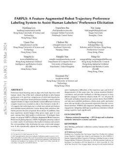 FARPLS: A Feature-Augmented Robot Trajectory Preference Labeling System
  to Assist Human Labelers' Preference Elicitation