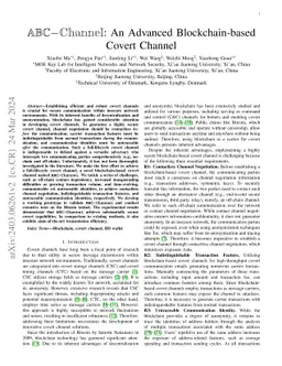 ABC-Channel: An Advanced Blockchain-based Covert Channel