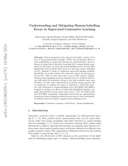 Understanding and Mitigating Human-Labelling Errors in Supervised
  Contrastive Learning