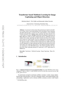 Transformer based Multitask Learning for Image Captioning and Object
  Detection