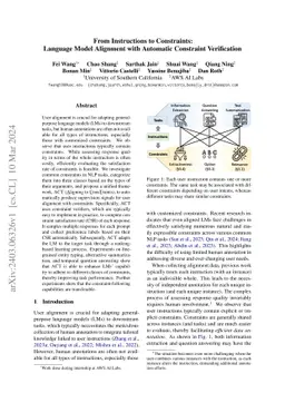 From Instructions to Constraints: Language Model Alignment with
  Automatic Constraint Verification