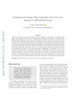 Exploiting the Margin: How Capitalism Fuels AI at the Expense of
  Minoritized Groups