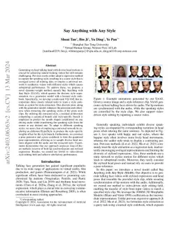 Say Anything with Any Style