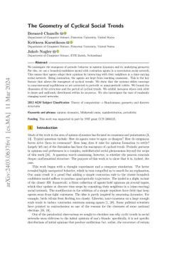 The Geometry of Cyclical Social Trends