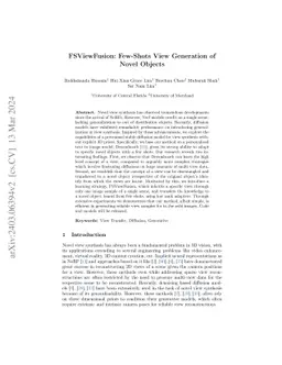 FSViewFusion: Few-Shots View Generation of Novel Objects