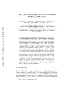 Can LLMs' Tuning Methods Work in Medical Multimodal Domain?