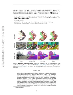 PointSeg: A Training-Free Paradigm for 3D Scene Segmentation via Foundation Models