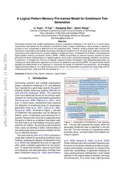 A Logical Pattern Memory Pre-trained Model for Entailment Tree
  Generation
