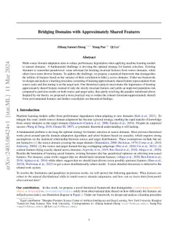 Bridging Domains with Approximately Shared Features