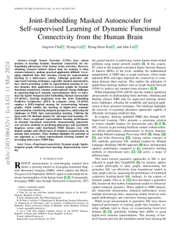 Joint-Embedding Masked Autoencoder for Self-supervised Learning of Dynamic Functional Connectivity from the Human Brain