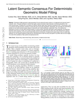 Latent Semantic Consensus For Deterministic Geometric Model Fitting