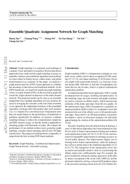 Ensemble Quadratic Assignment Network for Graph Matching
