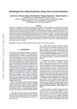 Multilingual Turn-taking Prediction Using Voice Activity Projection
